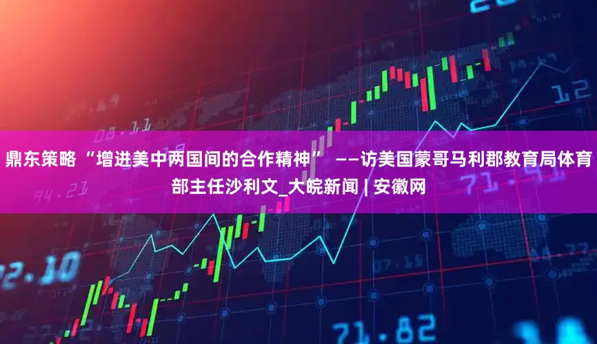 鼎东策略 “增进美中两国间的合作精神”  ——访美国蒙哥马利郡教育局体育部主任沙利文_大皖新闻 | 安徽网