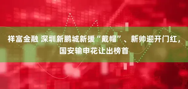 祥富金融 深圳新鹏城新援“戴帽”、新帅迎开门红，国安输申花让出榜首