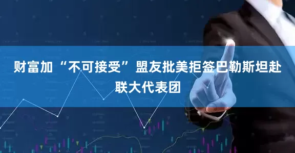 财富加 “不可接受” 盟友批美拒签巴勒斯坦赴联大代表团