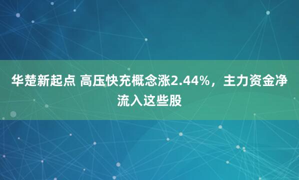 华楚新起点 高压快充概念涨2.44%，主力资金净流入这些股