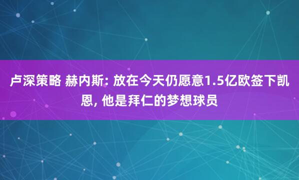 卢深策略 赫内斯: 放在今天仍愿意1.5亿欧签下凯恩, 他是拜仁的梦想球员